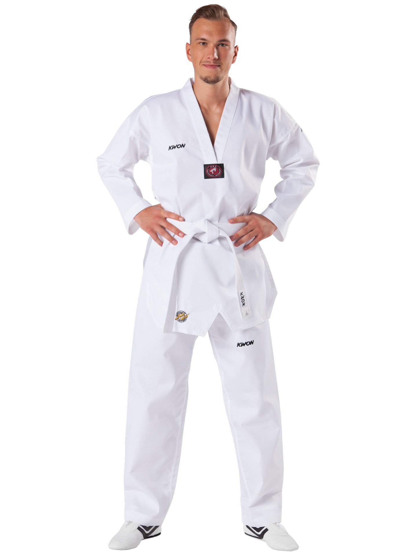 TKD-Anzug Victory, weiß mit weißem Revers 160 cm - 180 cm